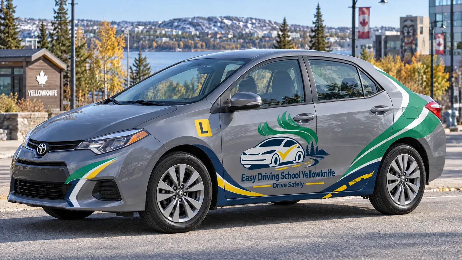 Easy Driving School training car, front view