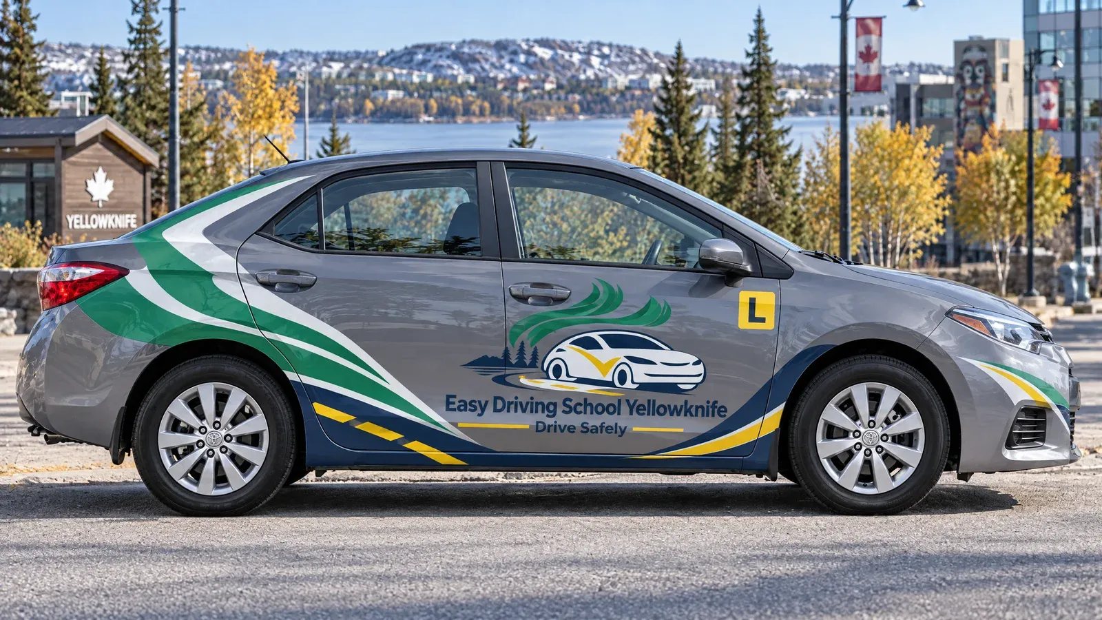 Easy Driving School training car, passenger side
